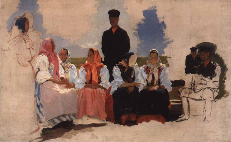 Andrei Ryabushkin Sonntag in der Gemeinde china oil painting image